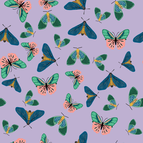 Butterflies on Purple - Dandelion Wishes Collection