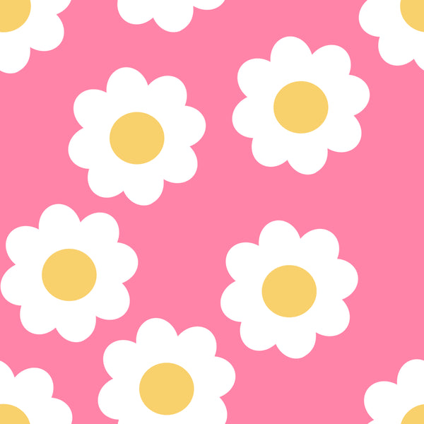 Daisies on Pink - Sunny Side Up Collection