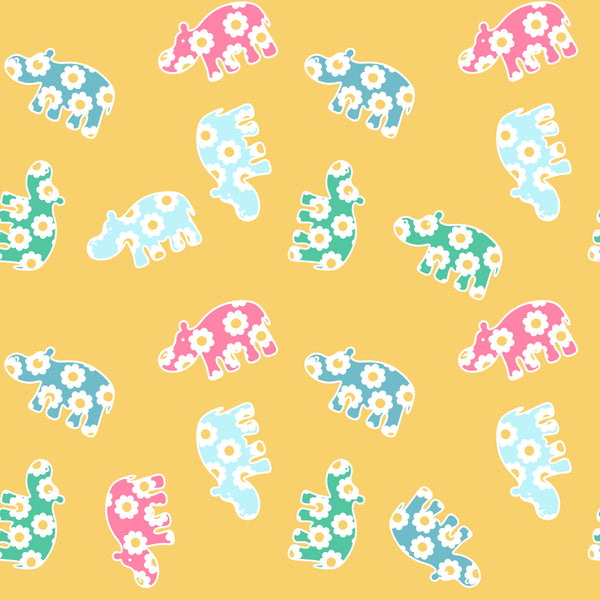 Fancy Flower Hippos - Sunny Side Up Collection